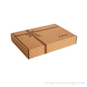 T-shirt Packaging Boxes Kraft Paper Rectangular Dots Packin